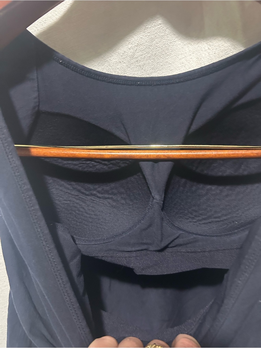 Uniqlo Black Tank Top with Built-In Bra Size XL - Picture 3 of 5